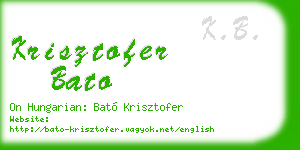 krisztofer bato business card